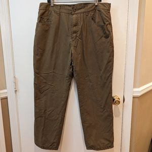 MEN'S 5 pocket dark coffee fleece lined jeans by SMITHS. 38x30